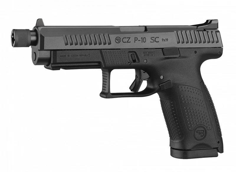 CZ P-10 SC SR, 9 mm, gängad pipa